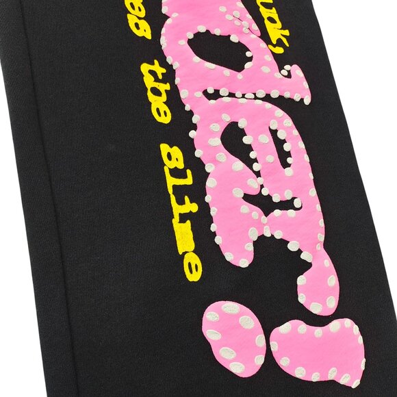 Sp5der P*NK V2 Sweatpants Black Pink | Spider Worldwide - Picture 4 of 4